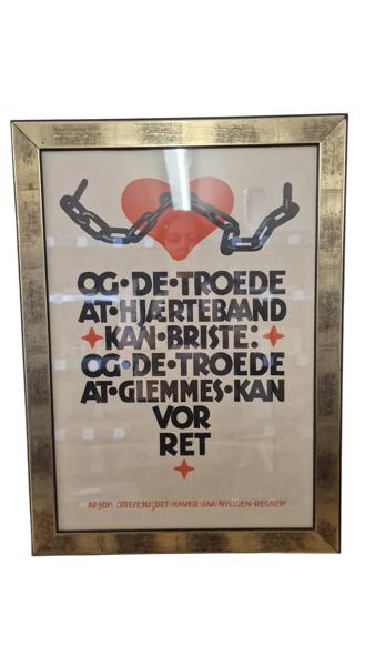 Dansk genforenings plakat fra 1920, original