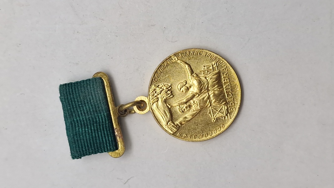 sovjetisk medalje for deltagelse i Den Al-Union Landbrugsudstilling (VSKhV), original
