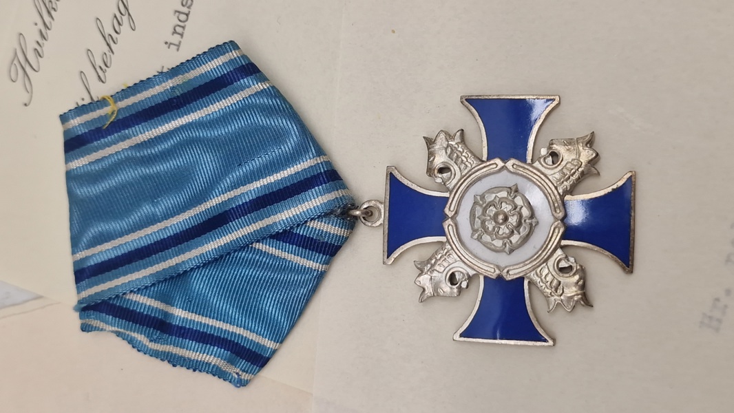 Ekstremt Sjælden Finsk Politi fortjeneste medalje tildelt Fritz Carl Vilhelm von Magius (1903–1969)