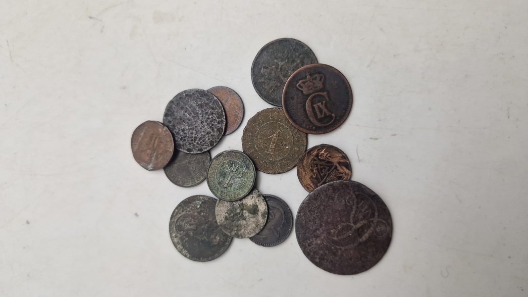 Samling danske mønter. Originale