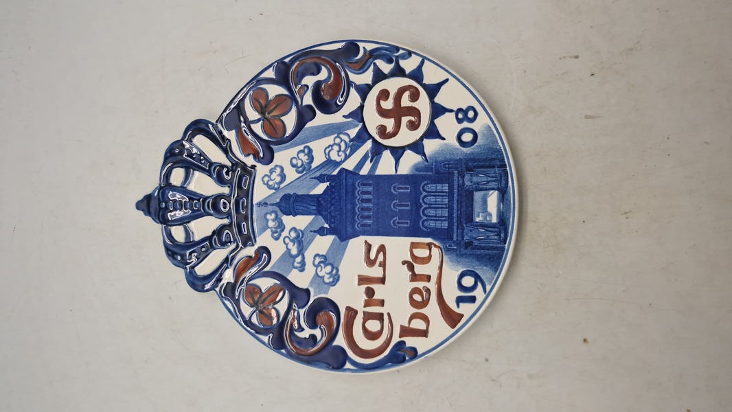 Aluminia Carlsberg platte. Original