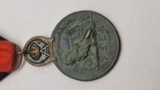 Belgisk Yser-medalje (IJzer-medalje), en militær udmærkelse fra Første Verdenskrig, der markerer slaget ved Yser. Original 