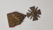 Fransk Croix de guerre (Krigskors) medalje fra 1. verdenskrig. Original