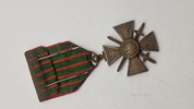 Fransk Croix de guerre (Krigskors) medalje fra 1. verdenskrig. Original
