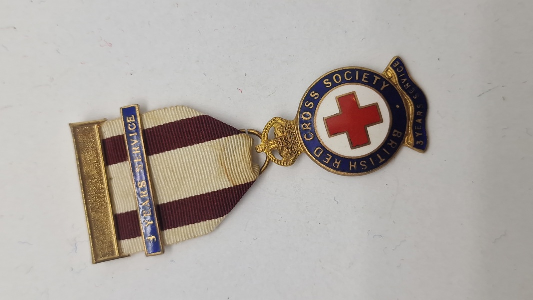 British Red Cross Society 3 Years Service Medal. Original 
