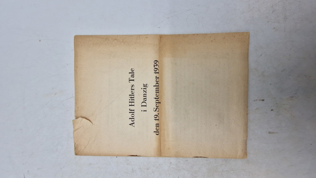 Adolf Hitlers tale i Danzig 19 september 1939. Original 