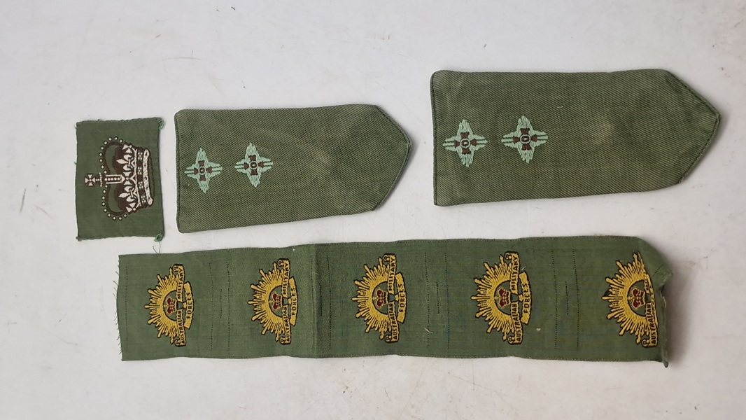 Samling australske Rising Sun stofmærker. Original