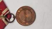 Dansk deltager medalje fra 1848-50 krigen med krydsbånd. Original 