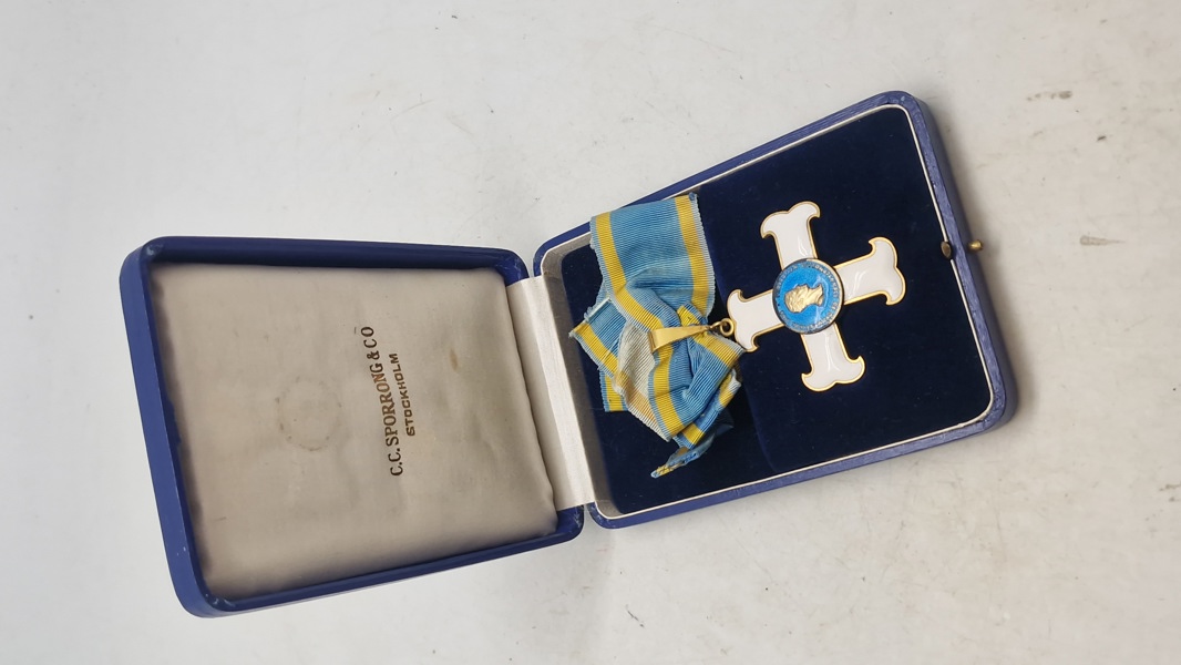 Svensk medalje for gymnastik i æske 