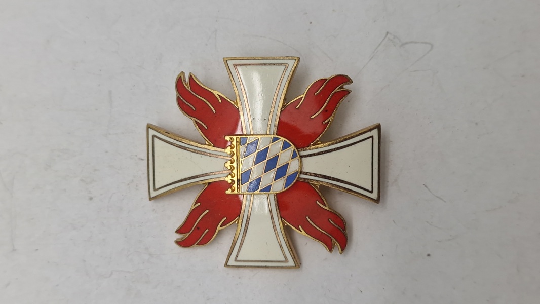 Tysk Bavarian Fire Service Special Merit Cross. Original