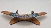 Australsk boomerang med holder, håndmalet 