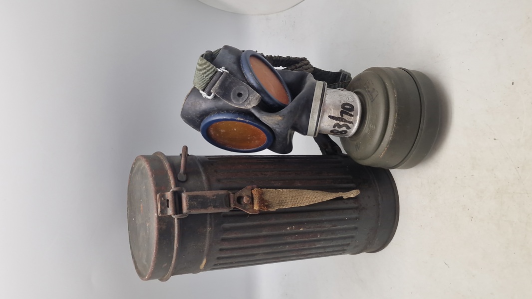 Tysk gasmaske med hylster, ww2. Original 