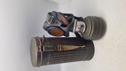 Tysk gasmaske med hylster, ww2. Original 