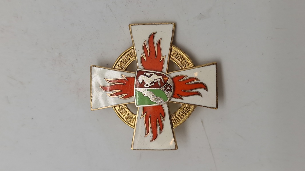 Tysk brandmedalje fra Nordrhein-Westfalen. Original 
