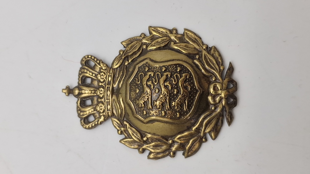 Dansk M/23 hjelmmærke. Original 