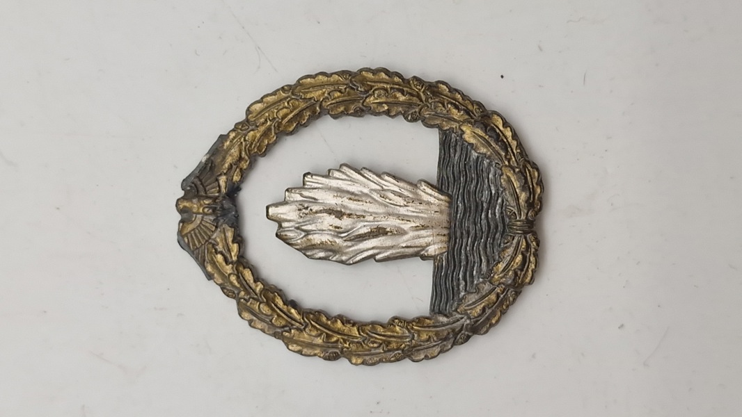 Minensucher abzeichen, afnazificeret. Original 