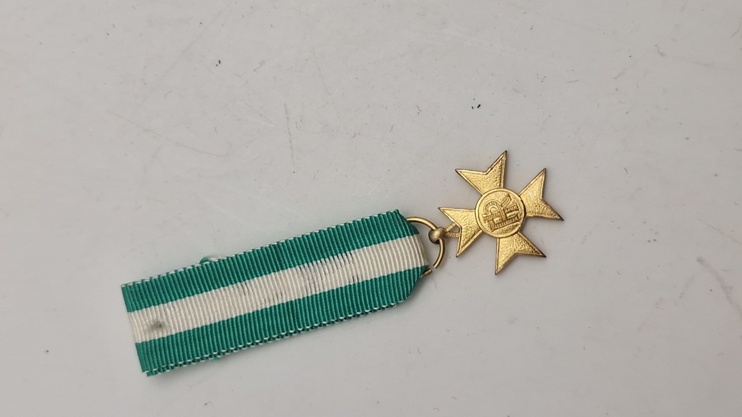Italiensk Croce d'oro per anzianità di servizio. Miniature. Original 