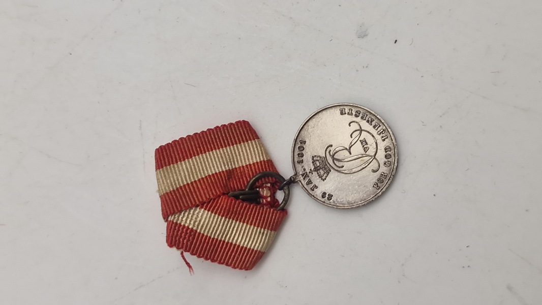 Hæderstegn for god tjeneste ved Søetaten, miniature. Original 