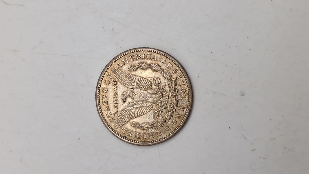 Amerikansk 1921 Morgan-sølvdollar. Original