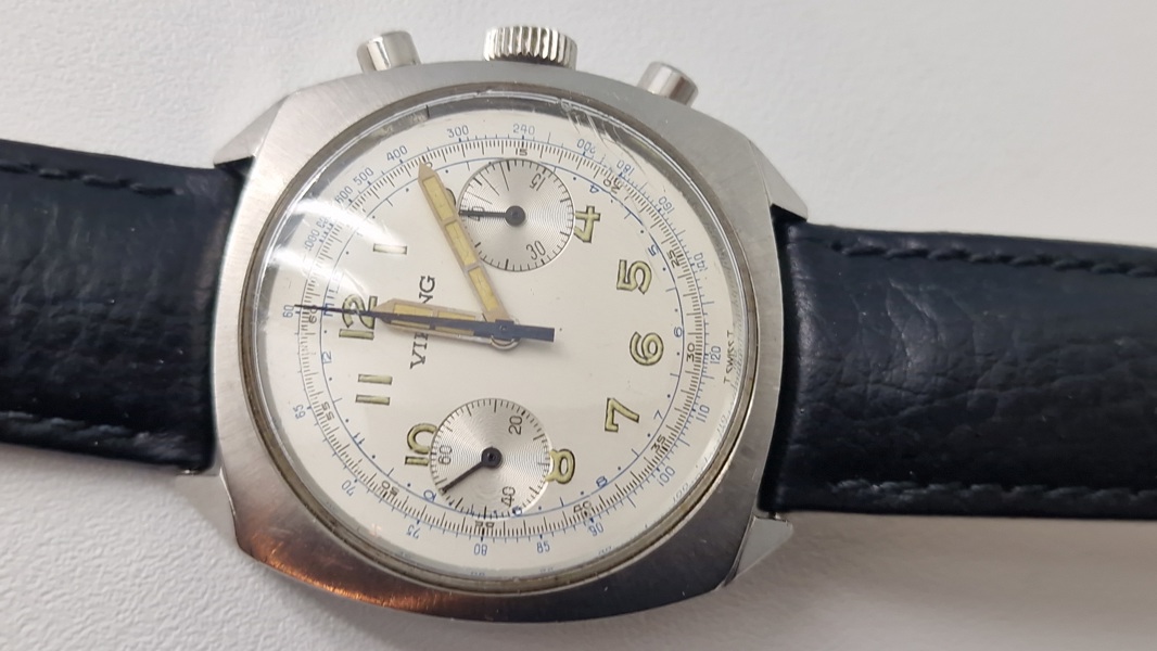 Original Viking Chronograf mærket Søværnet, brugt af Helikopter piloter  