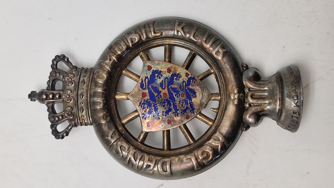 Køretøjs mærke fra Kongelig Dansk Automobil klub. Original 