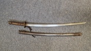 Japansk Type 95 NCO Gunto Sværd fra Anden Verdenskrig, original