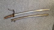 Japansk Type 95 NCO Gunto Sværd fra Anden Verdenskrig, original