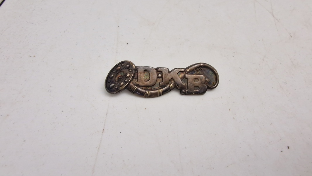 Danske Kvinders Beredskabs nål, sølv. ww2. Original 