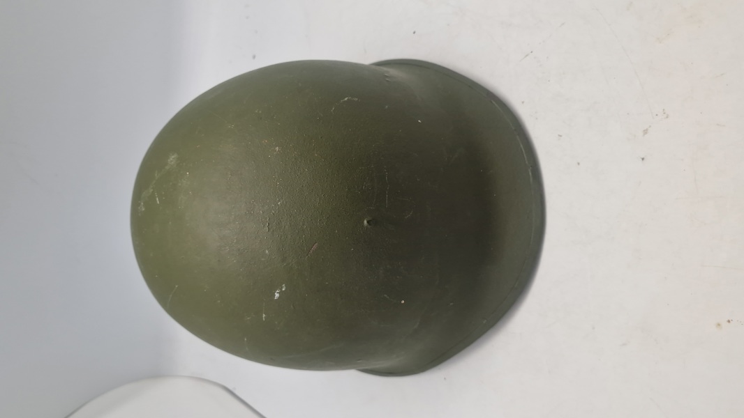 Stålhjelm anvendt i det danske forsvar med ww2 inderhjelm 