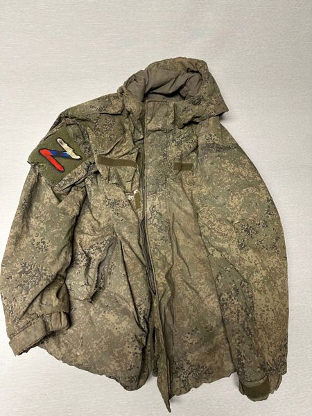 original russisk uniform fra fronten i Ukraine, han overlevede ikke 