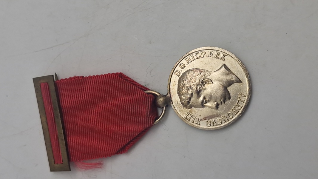 Spansk mindemedalje fra 1902, der fejrer myndighedsdeklaringen og kroningen af kong Alfonso XIII. Original 