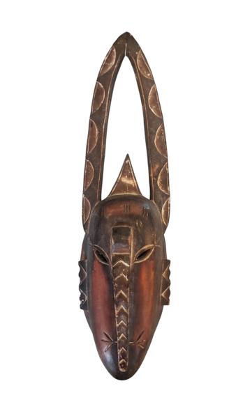 afrikansk Zamble-maske fra Guro-folket i Elfenbenskysten