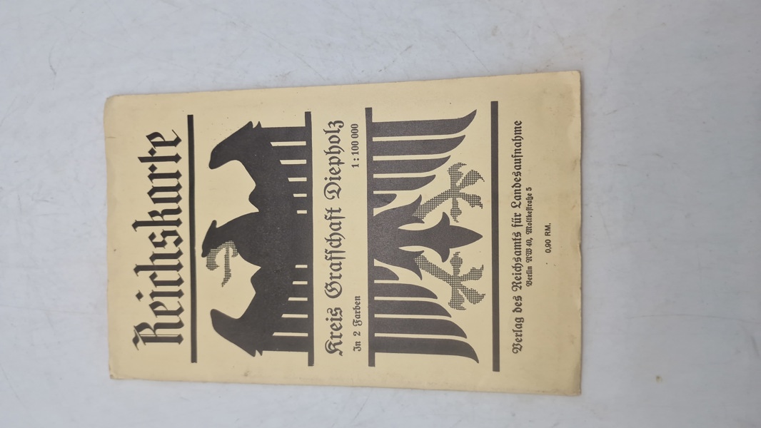 Tysk reichkarte, ww2. Originalt