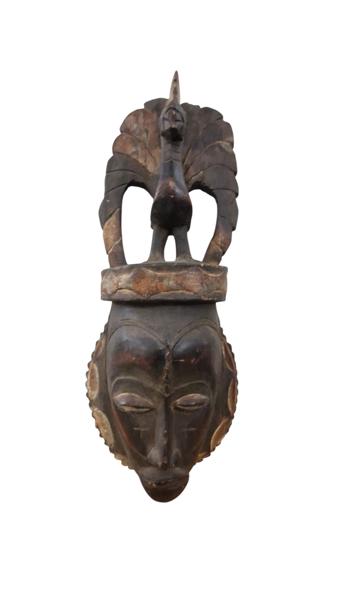 traditionel afrikansk maske fra Yaure-folket i Elfenbenskysten