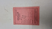 Tysk arbejds Pas, ww2. Original