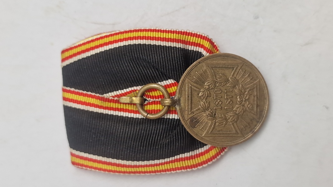 Kriegsdenkmünze für die Feldzüge 1870–1871, lavet af messing fra erobrede danske kanoner