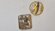 Art Deco brocher. Forgyldt sterlingsølv