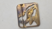 Art Deco brocher. Forgyldt sterlingsølv