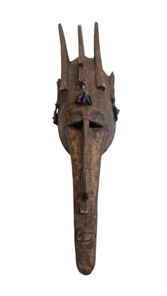 Afrikansk N'tomo-maske fra Bambara-folket i Mali