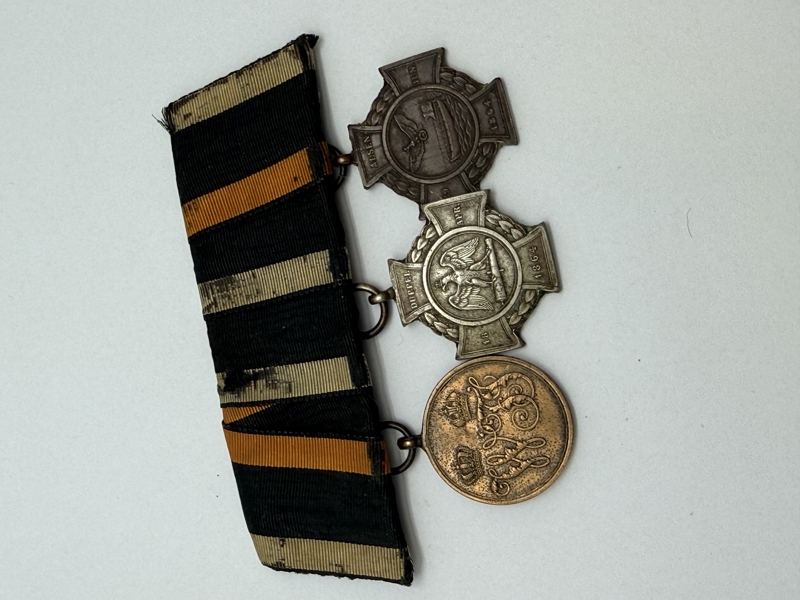 Tysk 1864 og 1871 veteran medalje spange, original
