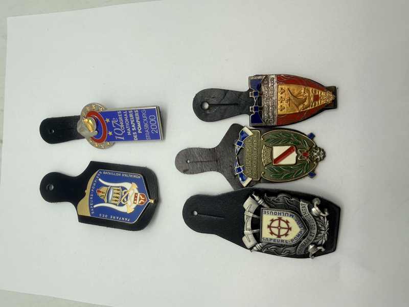 Samling lommeskjold (brandvæsen). Originale