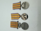 Samling franske brandmandsmedaljer af ære (Médaille d'honneur des sapeurs-pompiers). Originale