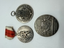 Samling franske brandmandsmedaljer. Originale 