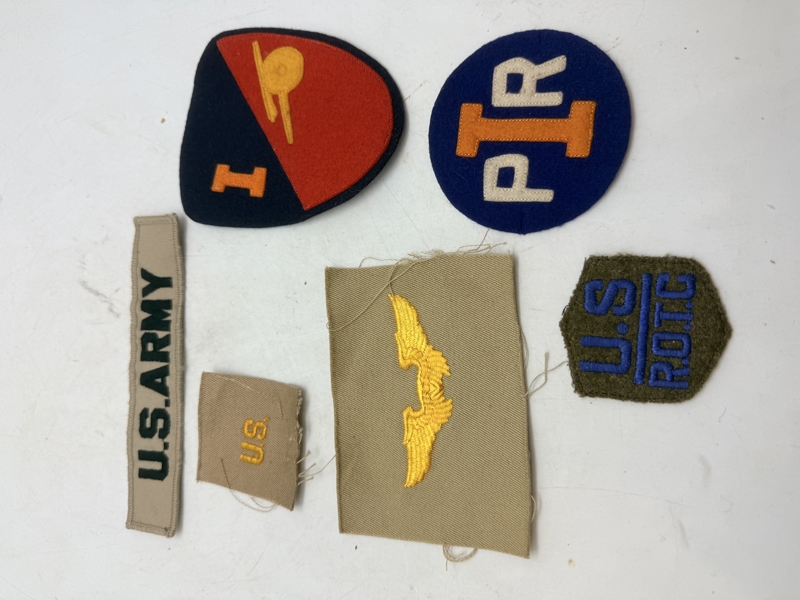 Samling stofmærker. Originale