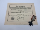 Verdienstkreuz für Kriegshilfe med Besitzzeugnis, ww1. Originalt 