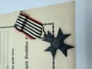 Verdienstkreuz für Kriegshilfe med Besitzzeugnis, ww1. Originalt 