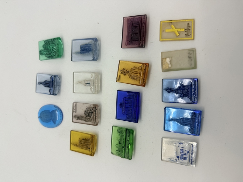 Samling tysk WHW glas mærker, ww2. Originale