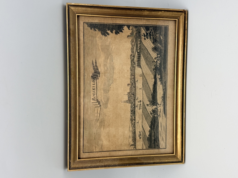 Antikt kobberstik Roskilde 