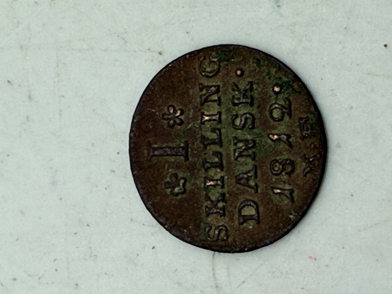 1 skilling dansk 1812 af sølv