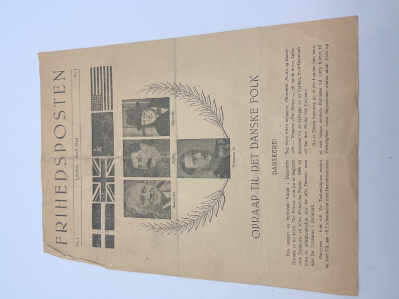 Tysk propaganda blad forklædt som dansk illegalt blad, sjældent originalt 